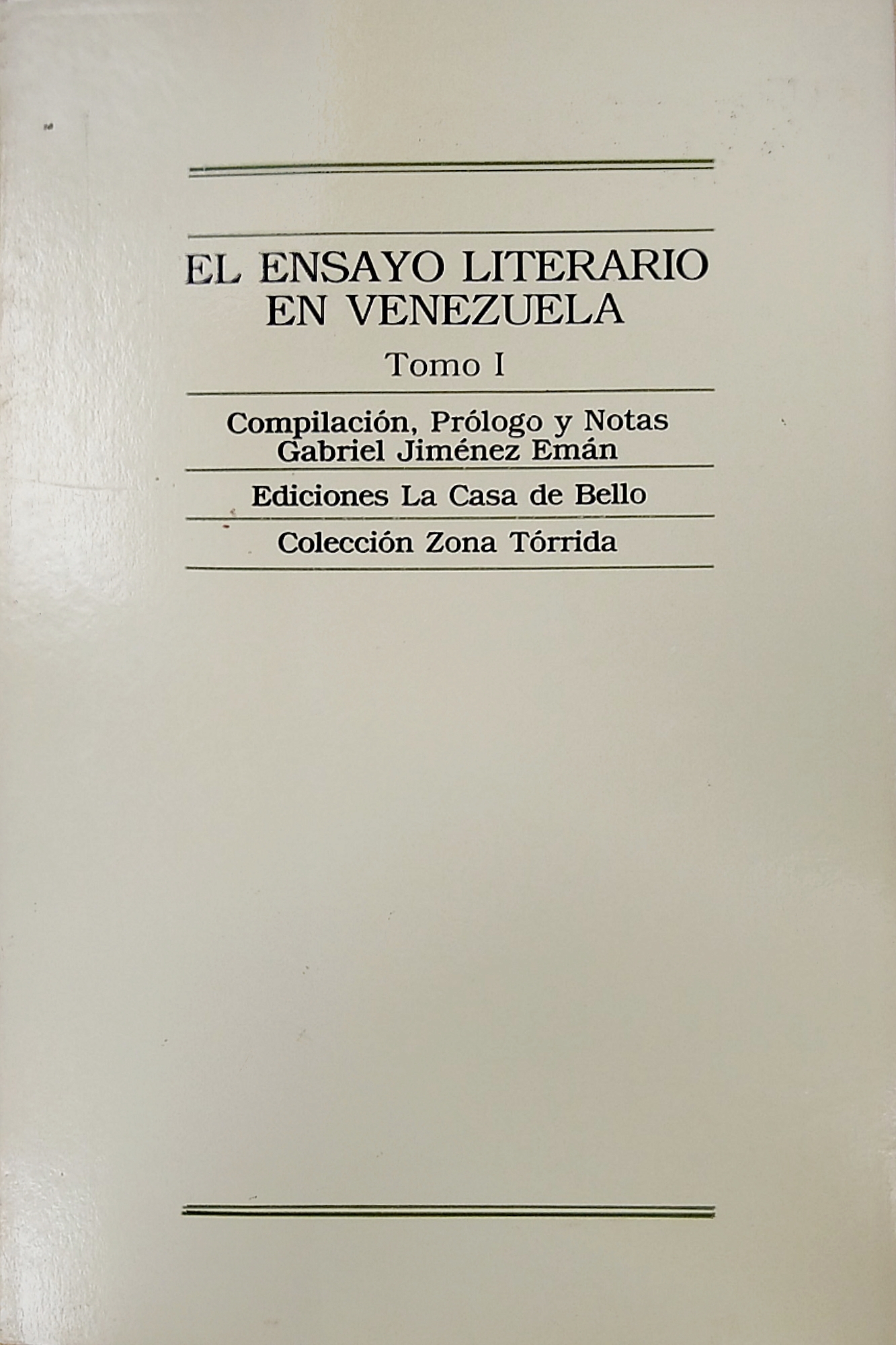 El ensayo literario en Venezuela